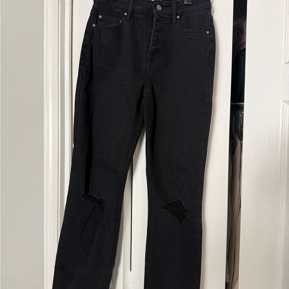 Wonderly Black Straight Leg Jeans